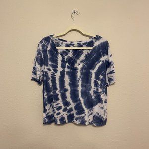 Old Navy Crop Tee - Blue Tie Dye